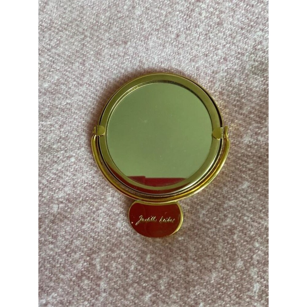 Judith Leiber Gold Plated Purse Mirror